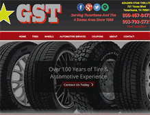 Tablet Screenshot of goldenstartire.com